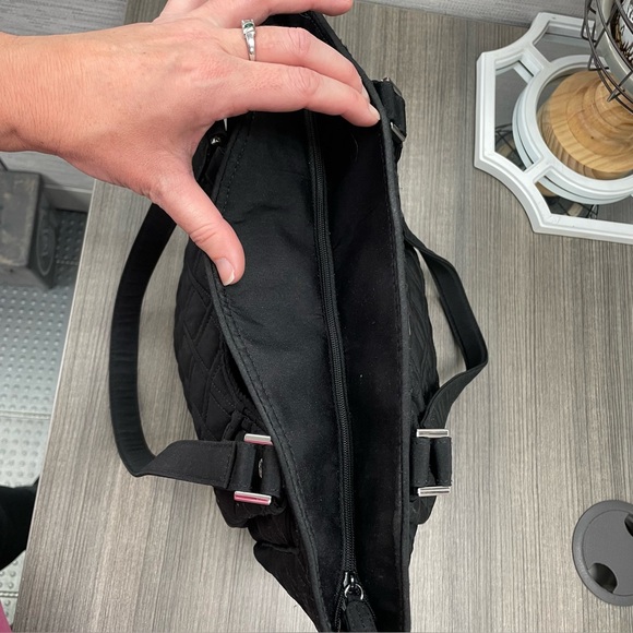 Vera Bradley Black Iconic Glenna Satchel Bag - Picture 9 of 15